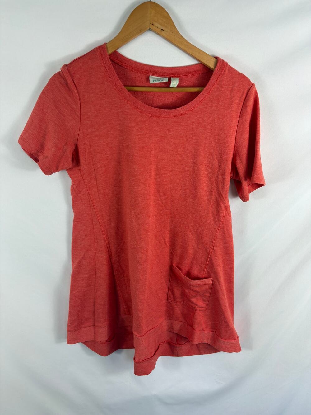 LOGO by Lori Goldstein Lounge Short Sleeve tunic Pink  Size Small